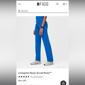 Livingston Figs Royal Blue Scrub pants